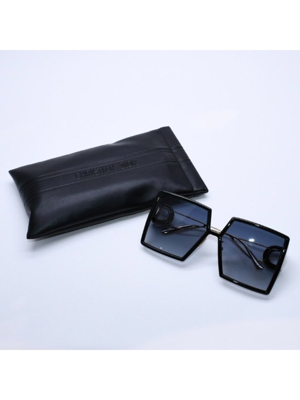 Dior Square Frame Sunglasses 58 15 Eyewear Gold